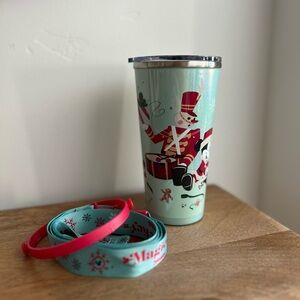 Disney Parks Magic Key Holiday Stainless Steel Tumbler NEW